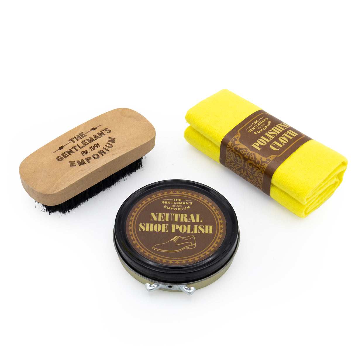 The Gentleman’s Emporium Shoe Polish Kit - Retro Tin Shoe Care Set