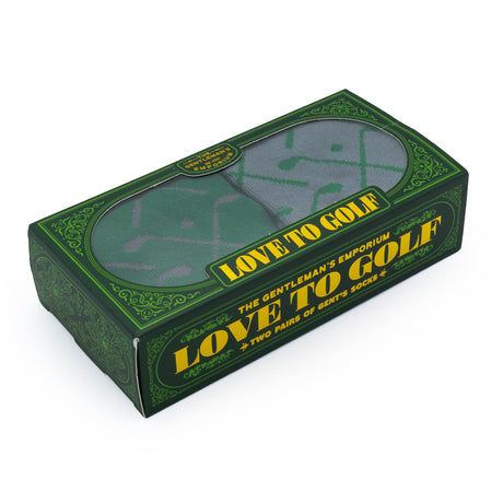 The Gentleman’s Emporium “Love to Golf” Socks – 2 Pair Gift Set