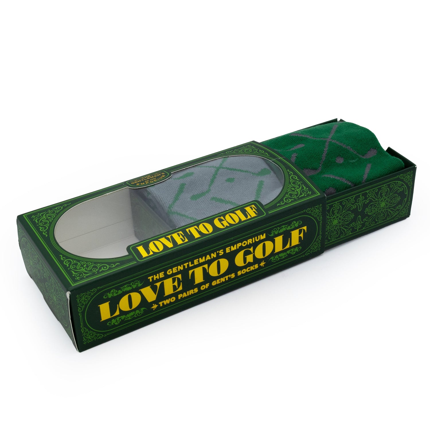 The Gentleman’s Emporium “Love to Golf” Socks – 2 Pair Gift Set