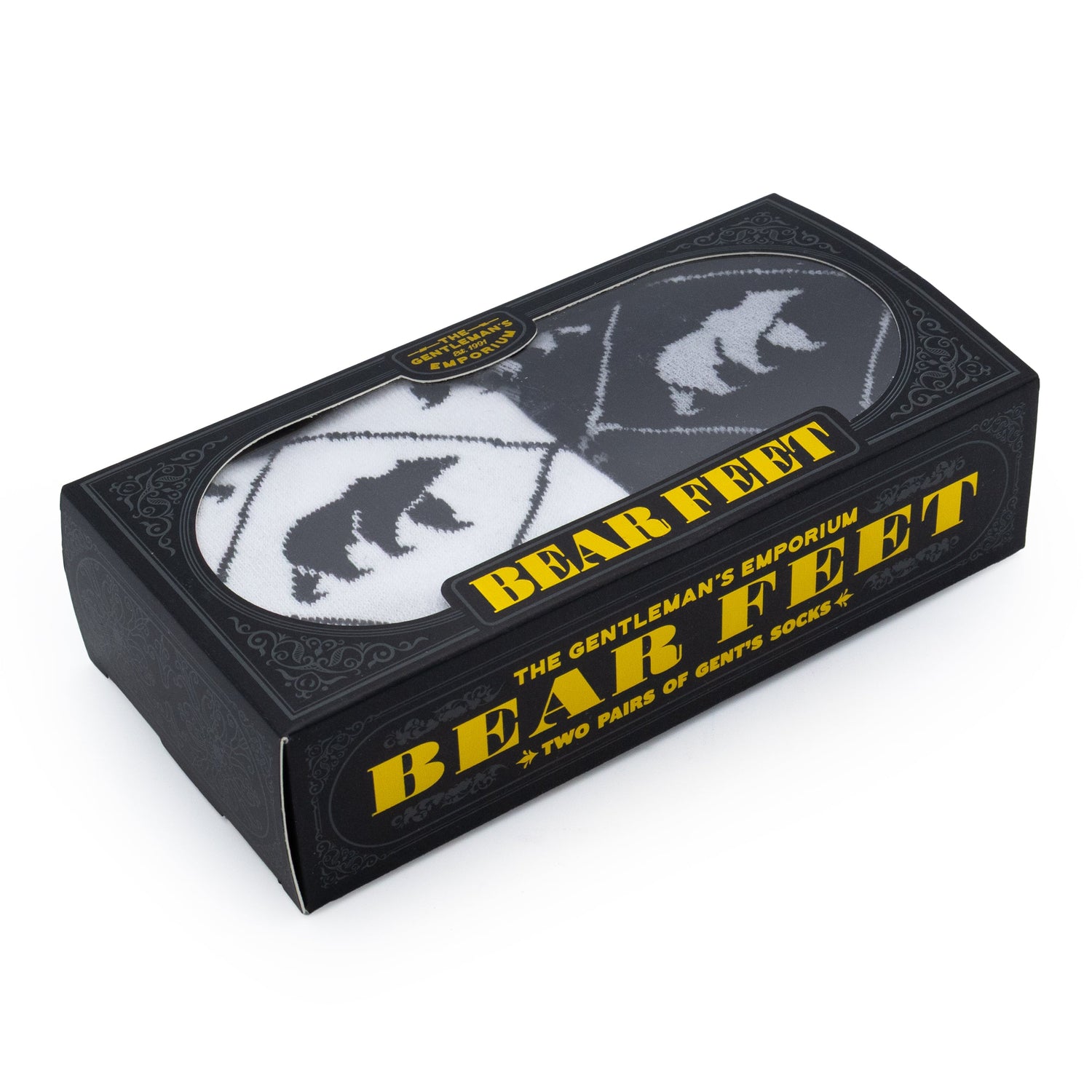 The Gentleman’s Emporium “Bear Feet” Socks – 2 Pair Gift Set