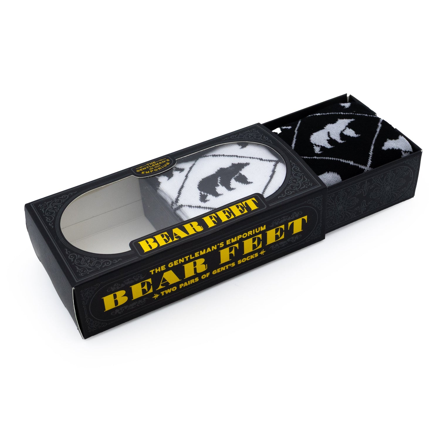 The Gentleman’s Emporium “Bear Feet” Socks – 2 Pair Gift Set