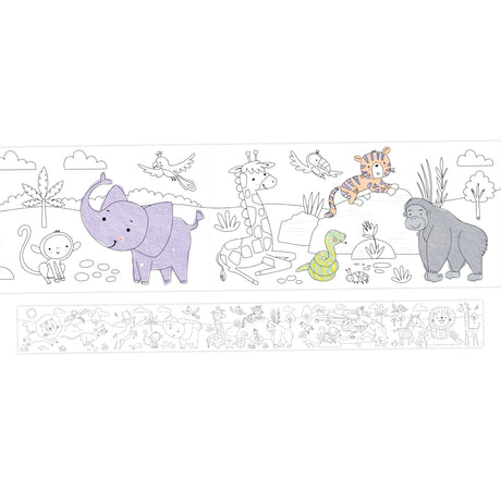 Colour Your Own 3m Jungle Animals Poster