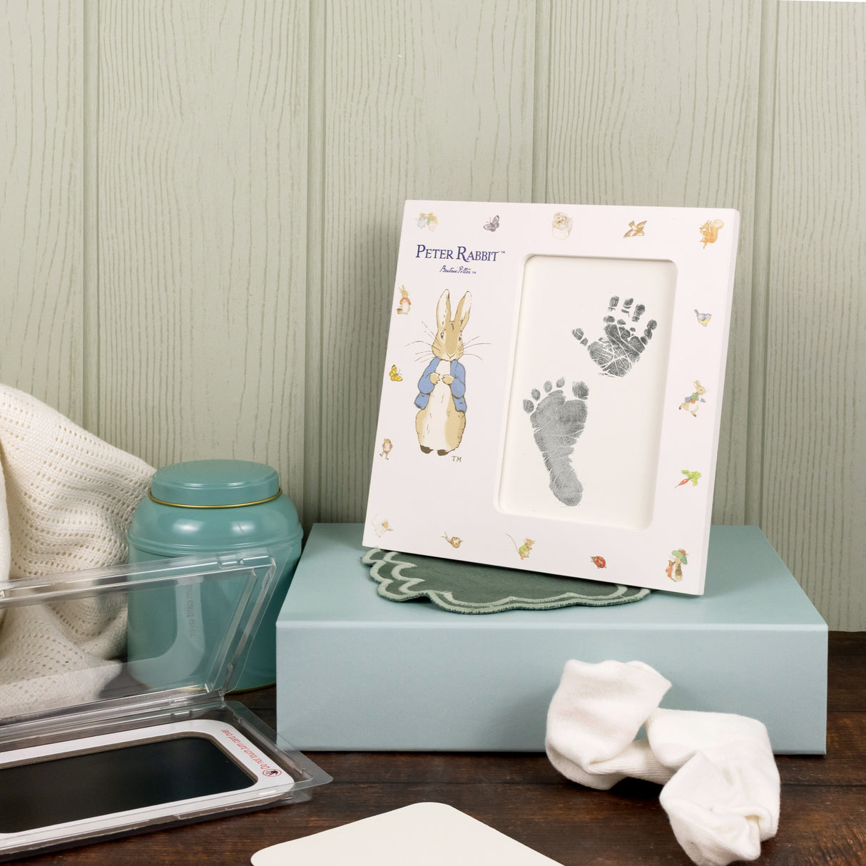 Peter Rabbit Hand & Foot Print Kit – Baby Keepsake Frame
