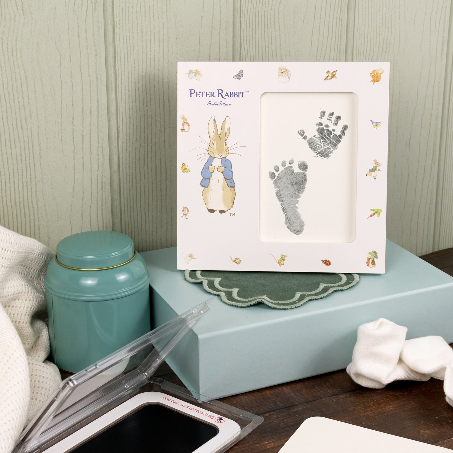 Peter Rabbit Hand & Foot Print Kit – Baby Keepsake Frame