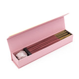 Love Incense and Crystal Holder - Rose & Patchouli Scent with Rose Quartz Crystal