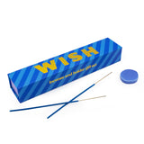 Wish Incense and Ceramic Holder - Lime & Coconut Scent with Blue Ceramic Holder
