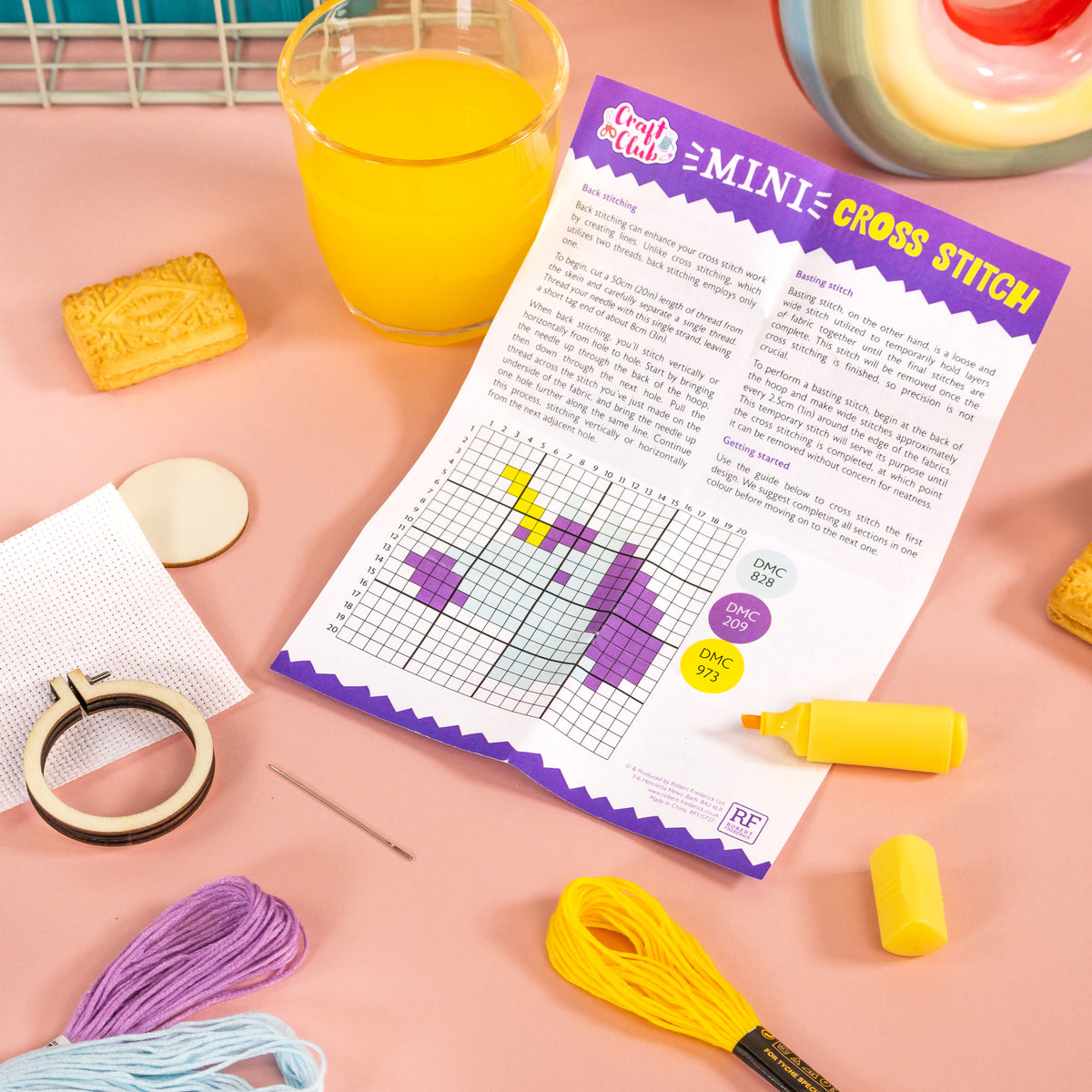 Make Your Own Mini Cross Stitch Kit - Unicorn