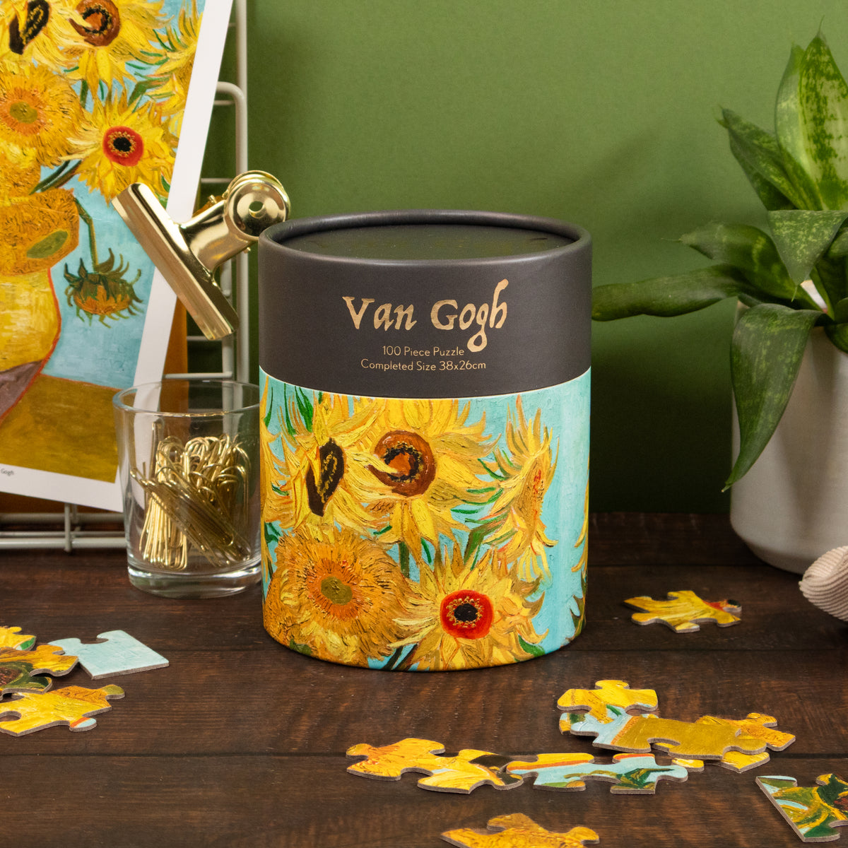 Van Gogh Suflowers Jigsaw - 100 Piece Puzzle in a Gift-Ready Tube