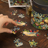 William Morris 'Strawberry Thief' Jigsaw - 100 Piece Puzzle in a Gift-Ready Tube