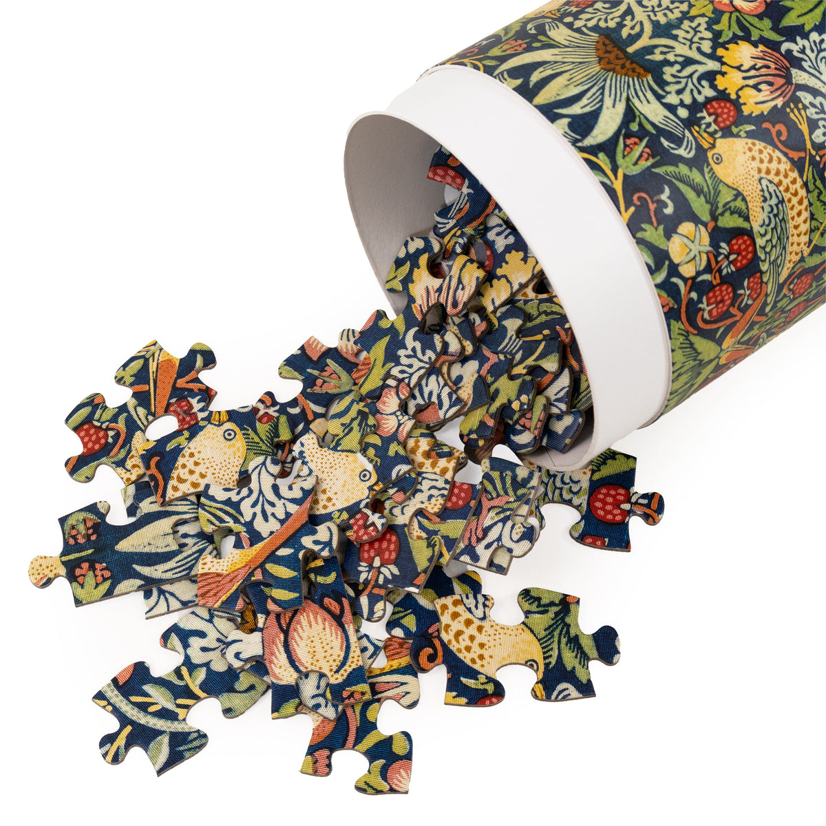 William Morris 'Strawberry Thief' Jigsaw - 100 Piece Puzzle in a Gift-Ready Tube