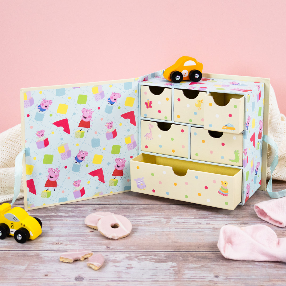 Peppa Pig Baby Keepsake Box - 6 Drawer Memory Box