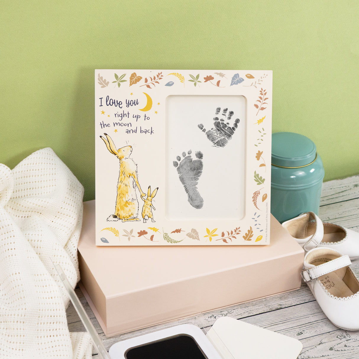 Guess How Much I Love You Hand & Foot Print Kit - Baby Keepsake Frame