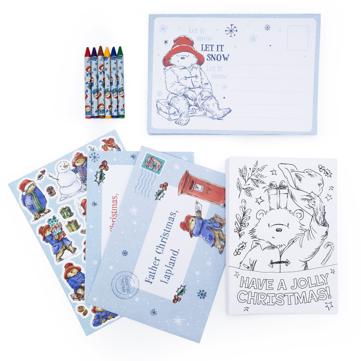Paddington Colour Your Own Christmas Card Set