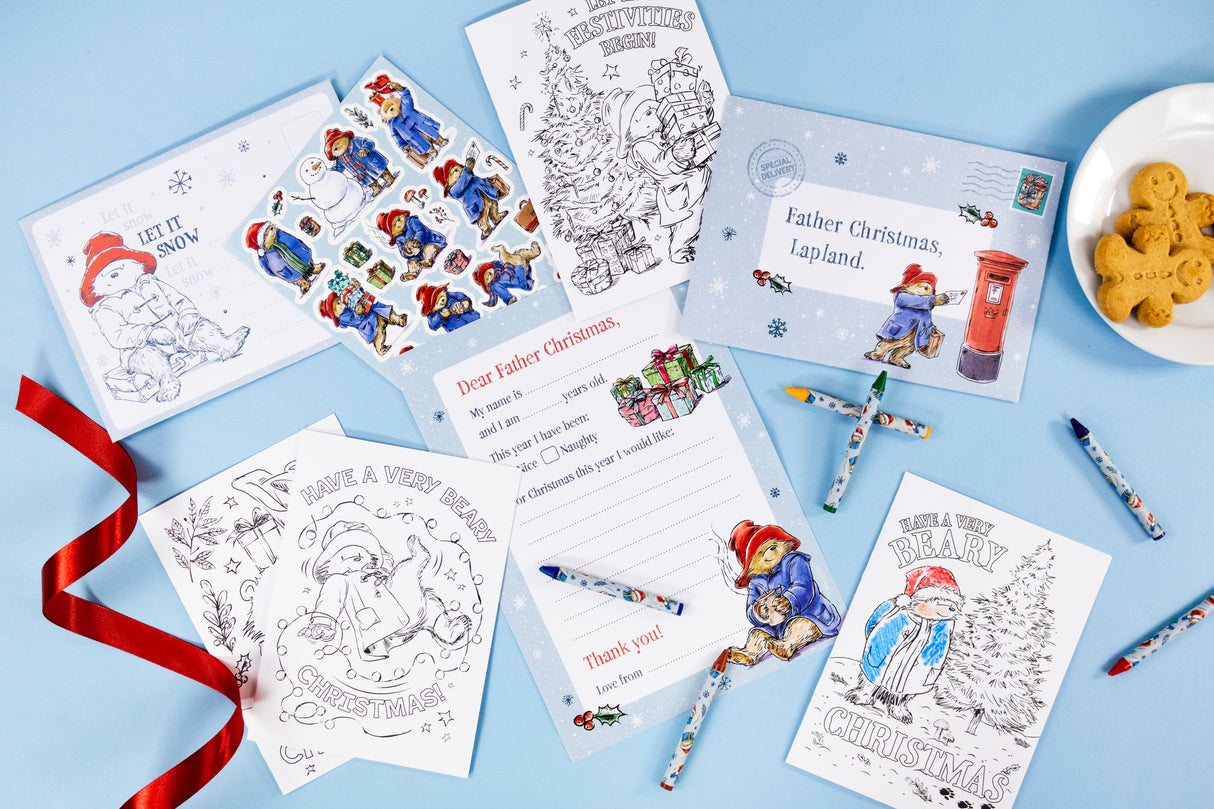 Paddington Colour Your Own Christmas Card Set