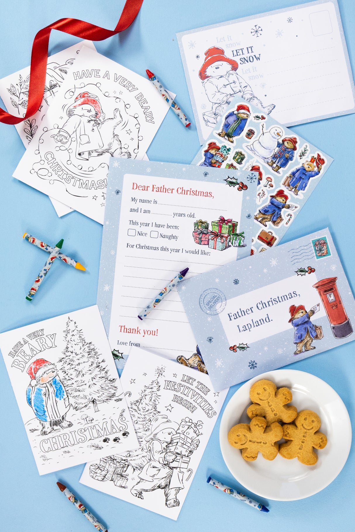 Paddington Colour Your Own Christmas Card Set