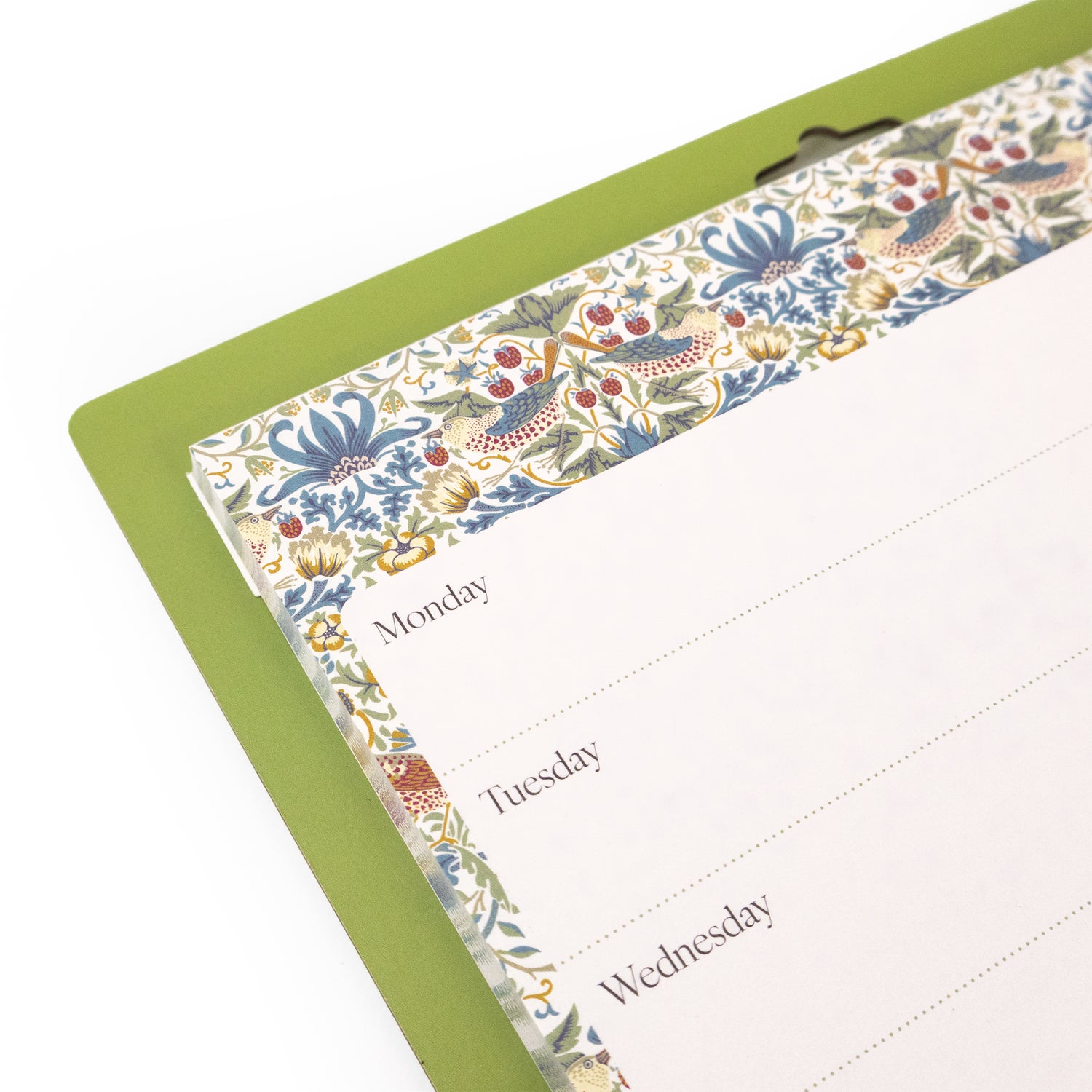 Magnetic Weekly Planner - William Morris Strawberry Thief Design