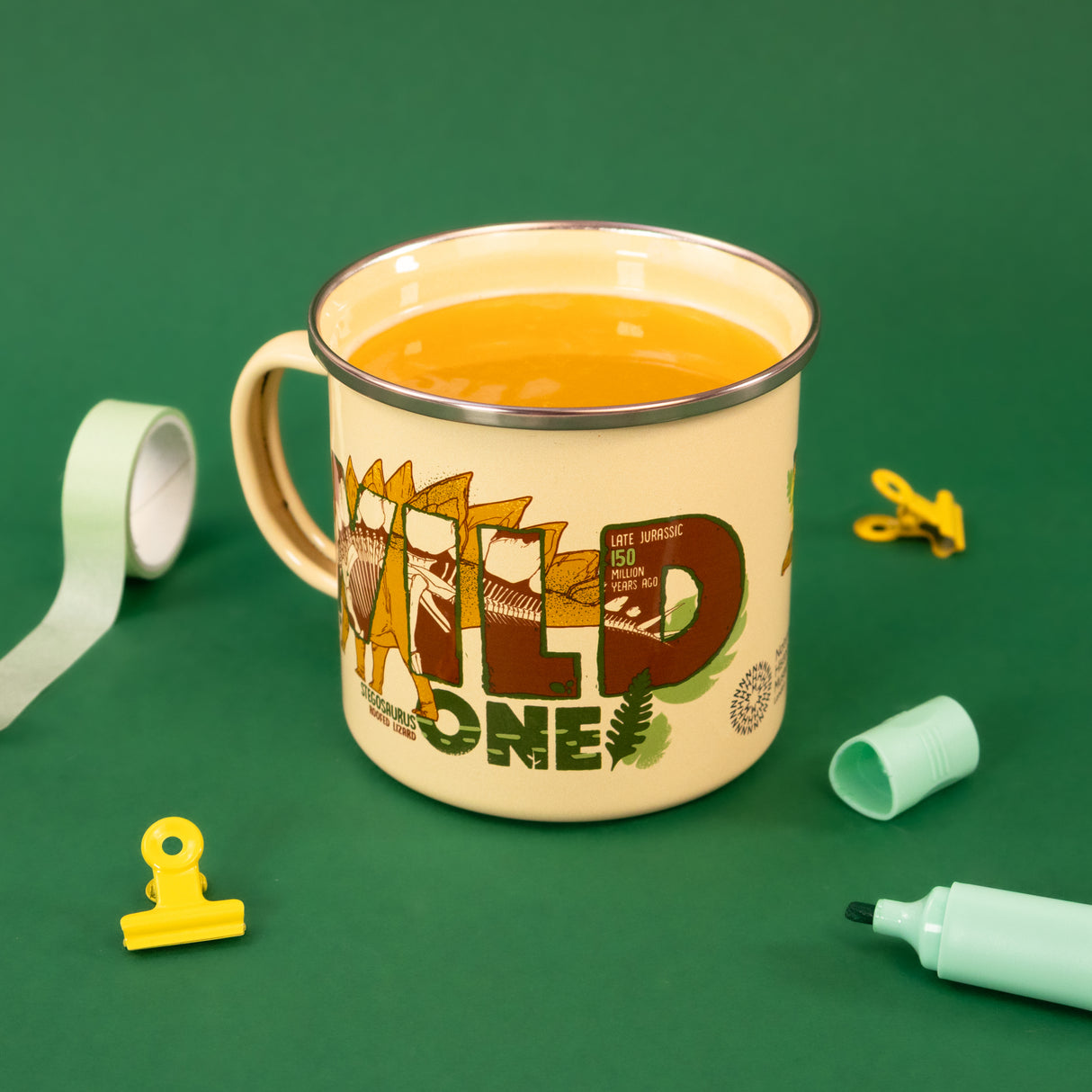 Natural History Museum Enamel Mug - Dinosaur Design