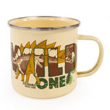 Natural History Museum Enamel Mug - Dinosaur Design