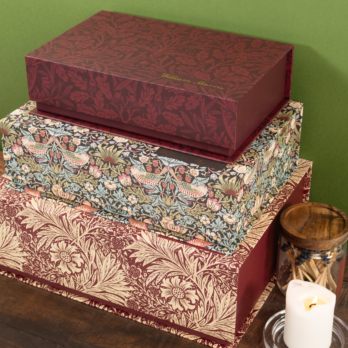 Set of 3 Nesting Storage Boxes - William Morris