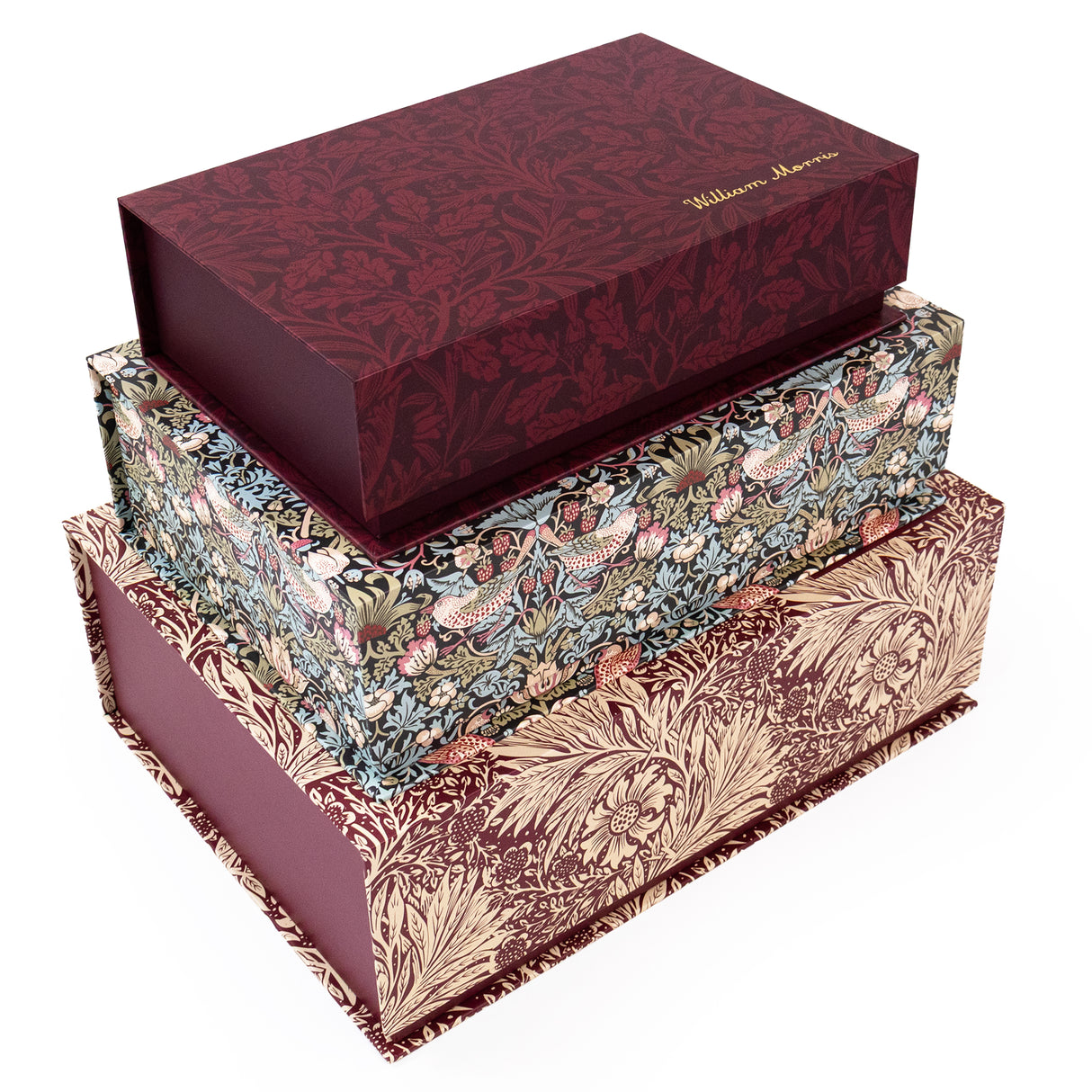 Set of 3 Nesting Storage Boxes - William Morris