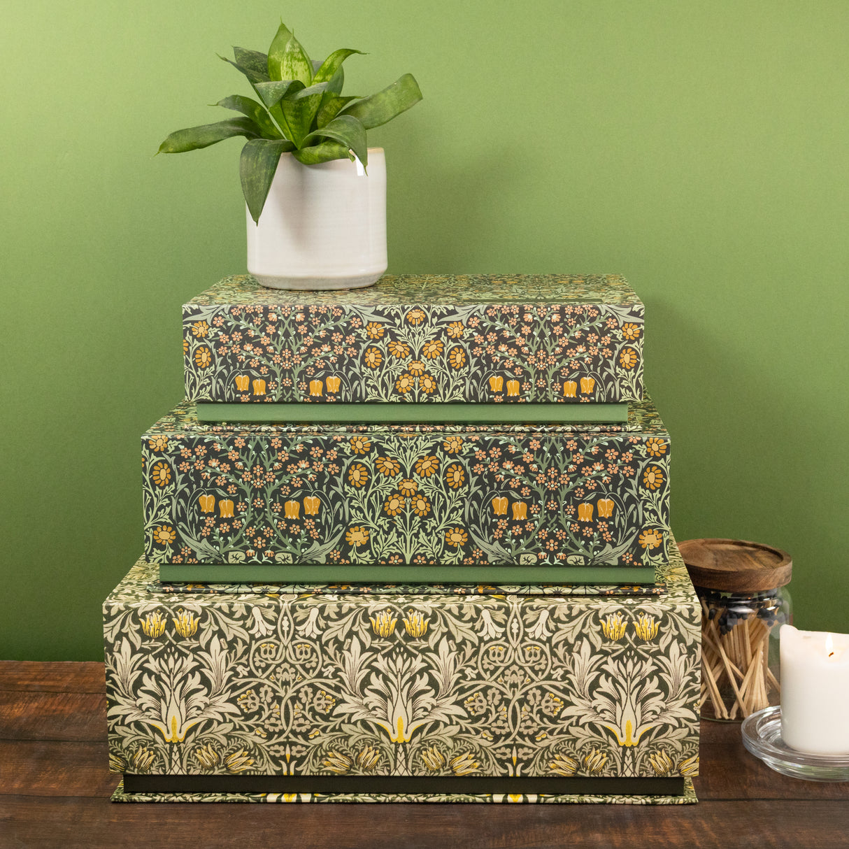 Set of 3 Nesting Storage Boxes - William Morris