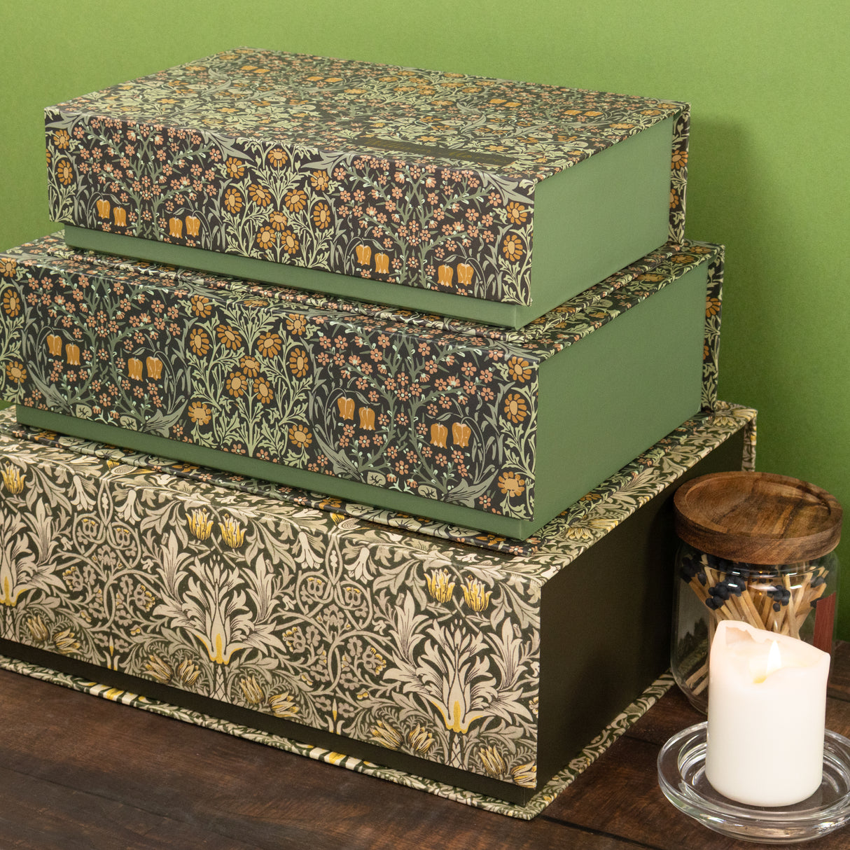 Set of 3 Nesting Storage Boxes - William Morris