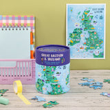 Great Britain & Ireland Jigsaw - 100 Piece Puzzle in a Gift-Ready Tube