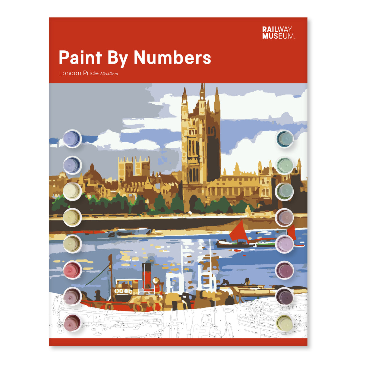 PRE-ORDER - Railway Museum Paint by Numbers Kit - London Pride