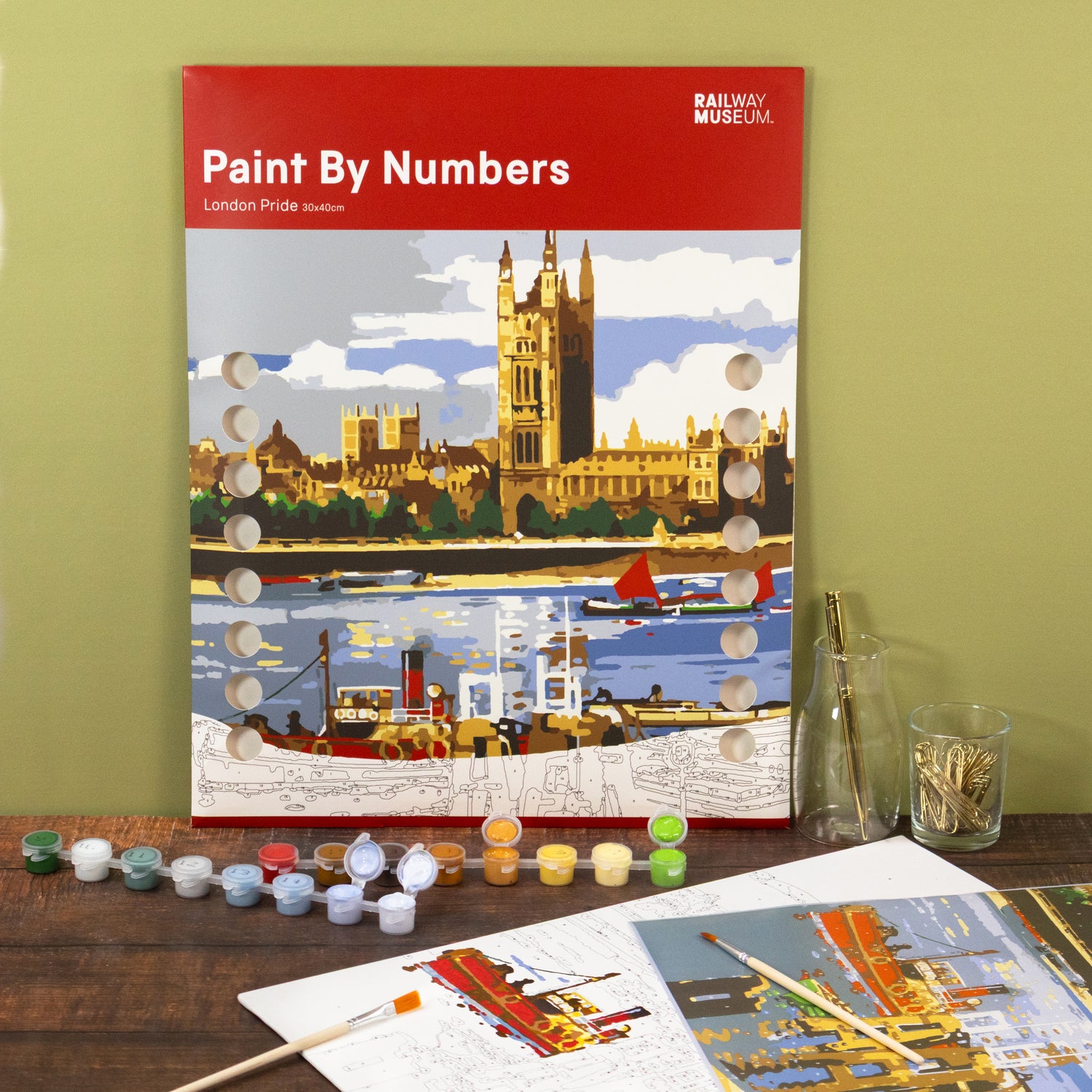 PRE-ORDER - Railway Museum Paint by Numbers Kit - London Pride
