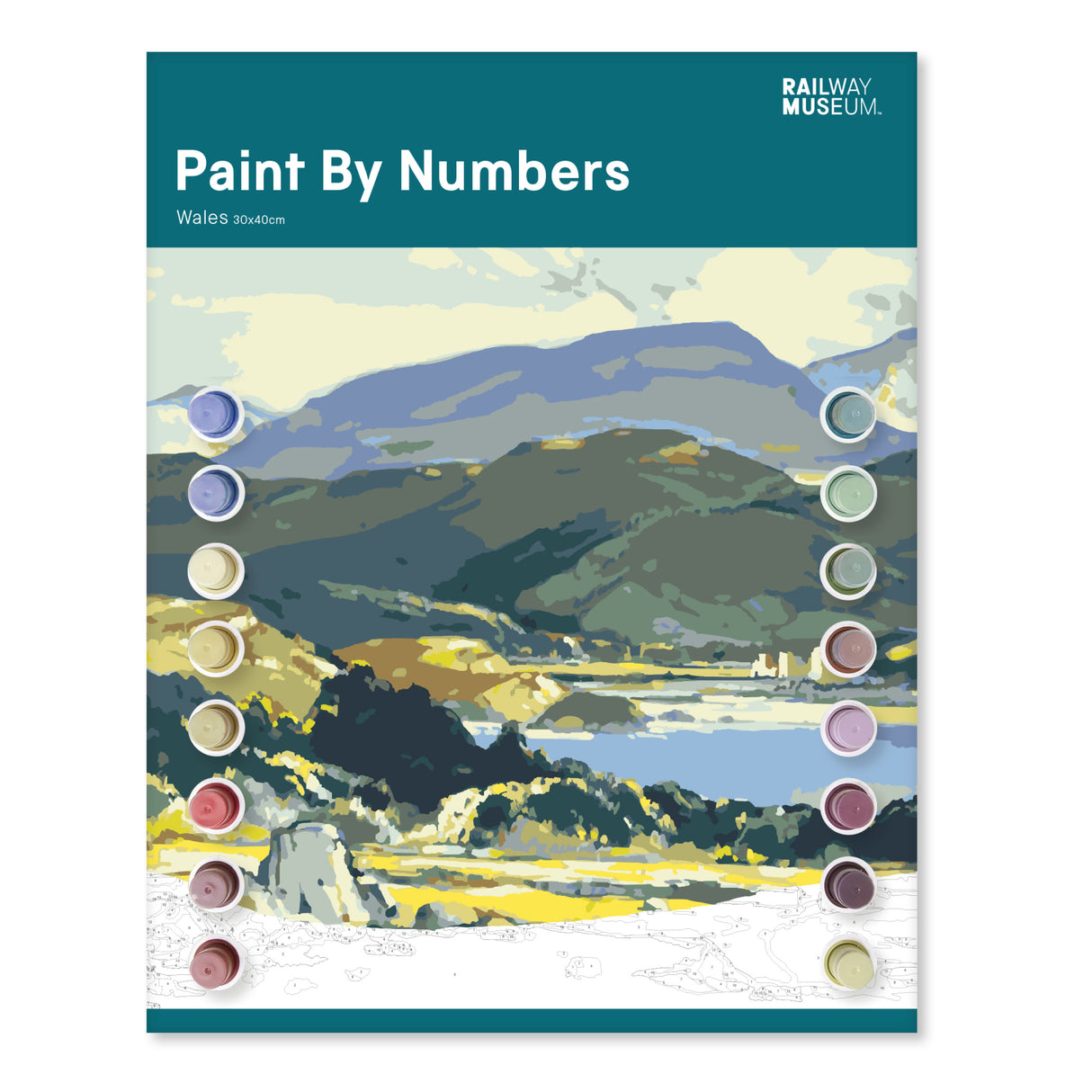 PRE-ORDER - Railway Museum Paint by Numbers Kit - Wales