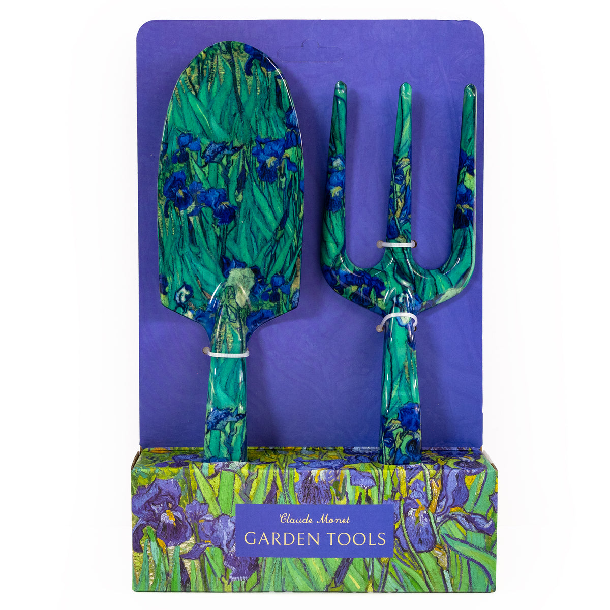 Fork and Trowel Garden Tool Set - Van Gogh's Irises Design