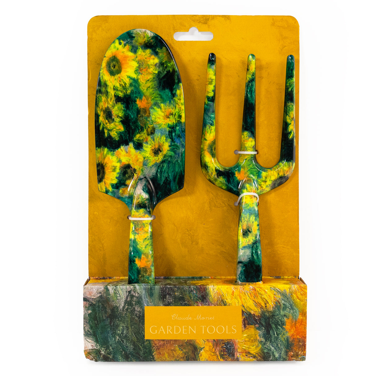 Fork and Trowel Garden Tool Set - Monet's Bouquet of Sunflowers Design