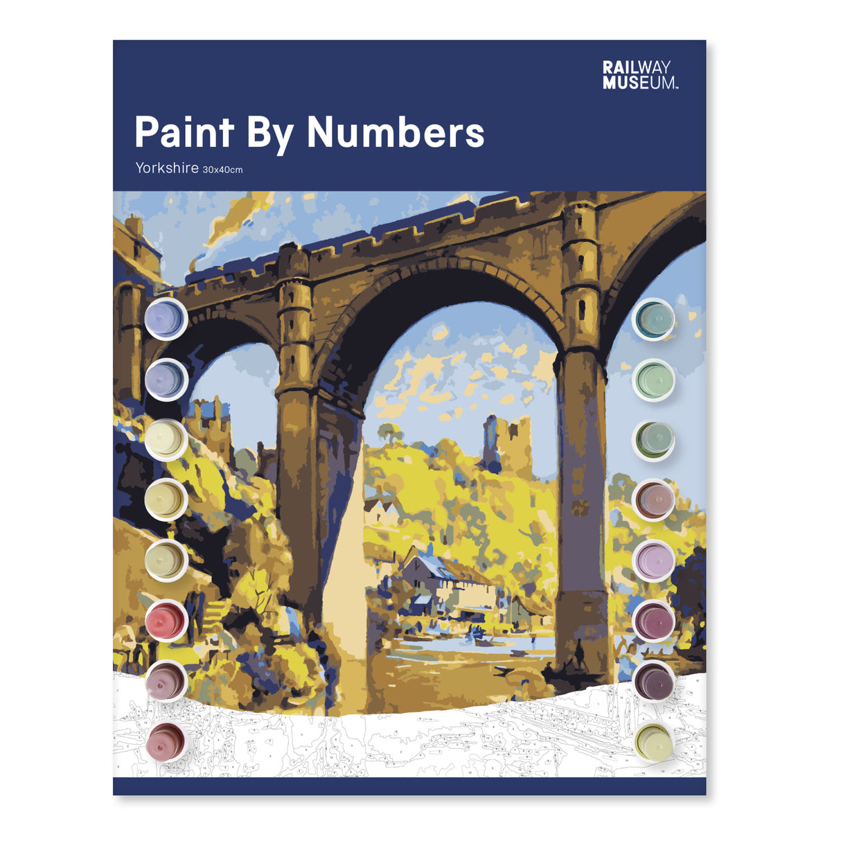 PRE-ORDER - Railway Museum Paint by Numbers Kit - Yorkshire