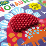 Touch and Feel Dinosaurs Silicone Sound Book - Tactile Fun For Children Aged 3 Years Upward – 5 Sound Buttons To Press And Play