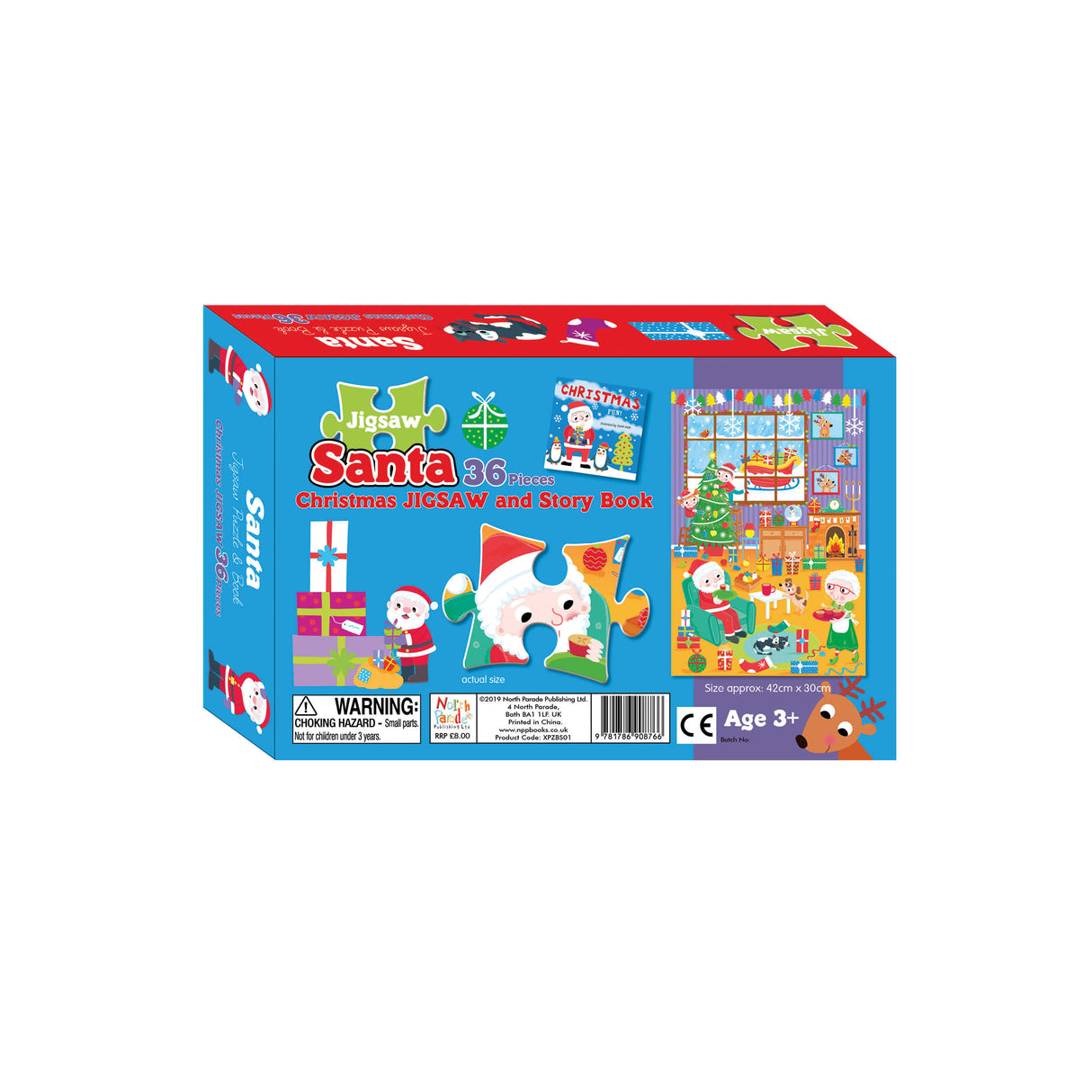 Jigsaw Puzzle & Book Set - Santa