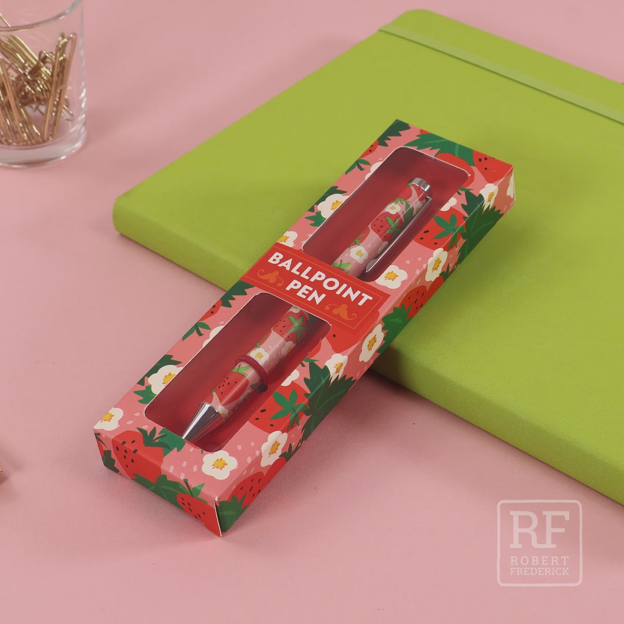 Strawberries Ballpoint Pen in Gift Box