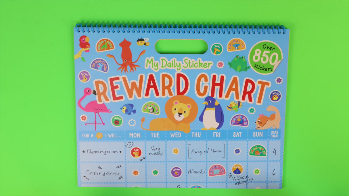 My Daily Sticker Reward Chart - Animals