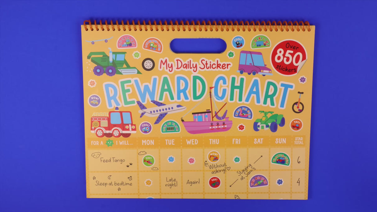 My Daily Sticker Reward Chart - Vehicles